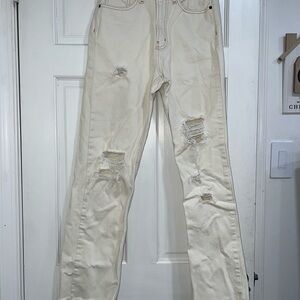 BDG Women's Cream Boot Cut Jeans